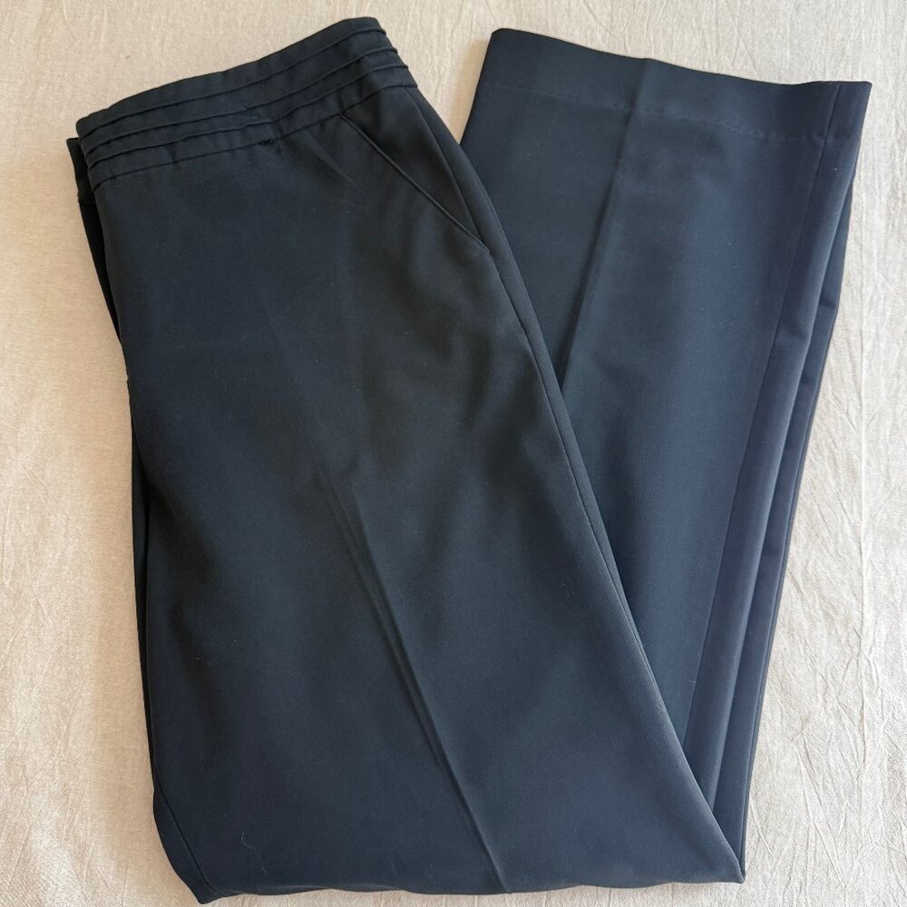 Larry Levine Stretch Black Wide Leg Dress Pant‎ Size 14